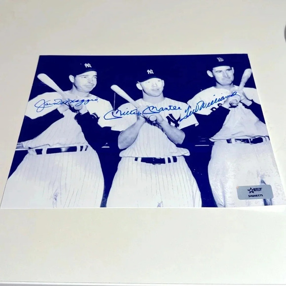 Mantle DiMaggio Williams signed 8x10 photo - Picture 1 of 1